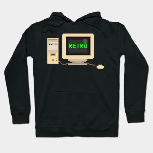 8 bit Retro Computer Gamer Hoodie